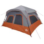 vidaXL Okamžitý stan Šedá a oranžová 340 x 280 x 190 cm – Obrázok 3