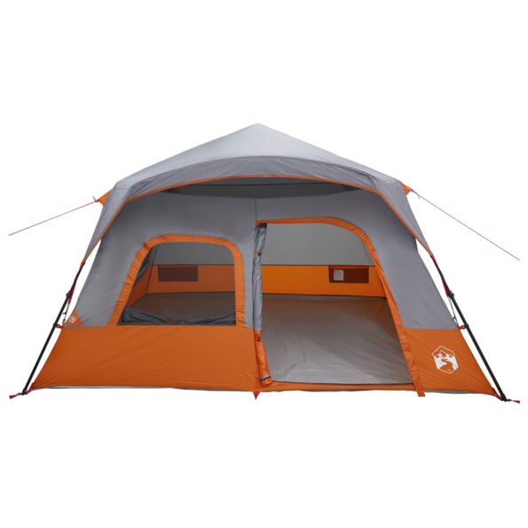 vidaXL Okamžitý stan Šedá a oranžová 340 x 280 x 190 cm – Obrázok 4