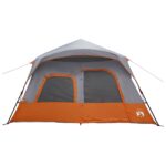 vidaXL Okamžitý stan Šedá a oranžová 340 x 280 x 190 cm – Obrázok 5