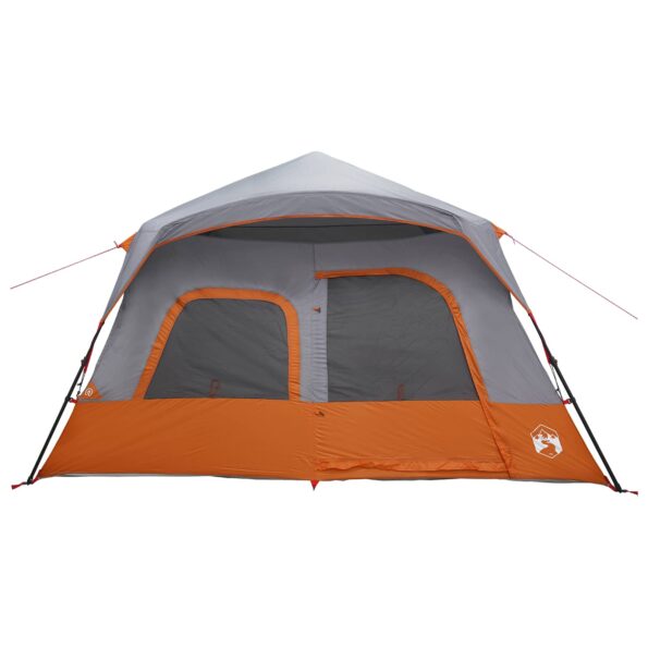 vidaXL Okamžitý stan Šedá a oranžová 340 x 280 x 190 cm – Obrázok 5
