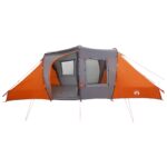 vidaXL Okamžitý stan Šedá a oranžová 524 x 232 x 192 cm – Obrázok 4