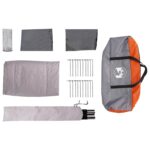 vidaXL Okamžitý stan Šedá a oranžová 524 x 232 x 192 cm – Obrázok 8