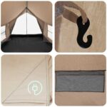 vidaXL Stan chata Krémová 340 x 246 x 210 cm Polybavlna – Obrázok 8