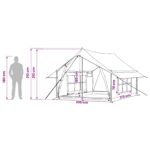 vidaXL Stan chata Hnedá 340 x 246 x 210 cm Polybavlna – Obrázok 13