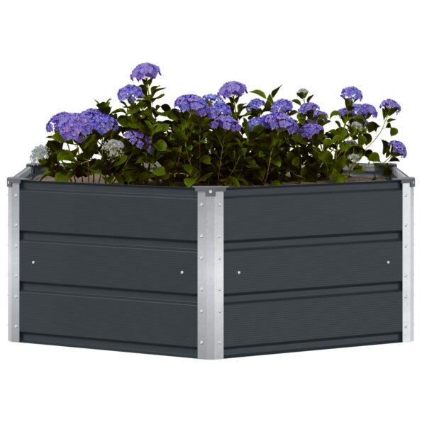 vidaXL Hrantík Antracit 129 x 129 x 45 cm Oceľ – Obrázok 3