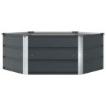 vidaXL Hrantík Antracit 129 x 129 x 45 cm Oceľ – Obrázok 4
