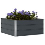 vidaXL Hrantík Antracit 100 x 100 x 45 cm Oceľ – Obrázok 3