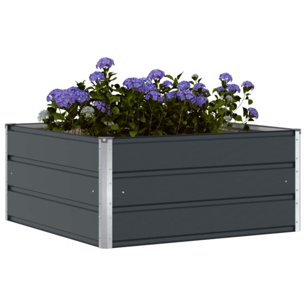 vidaXL Hrantík Antracit 100 x 100 x 45 cm Oceľ – Obrázok 3