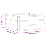 vidaXL Hrantík Antracit 100 x 100 x 45 cm Oceľ – Obrázok 7