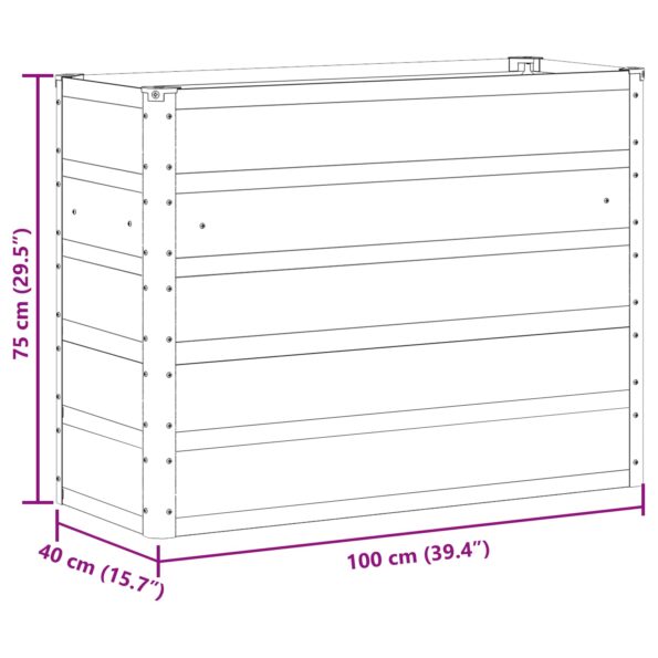 vidaXL Hrantík Antracit 100 x 40 x 75 cm Oceľ – Obrázok 7