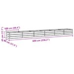 vidaXL Hrantík Antracit 600 x 80 x 45 cm Oceľ – Obrázok 6