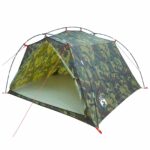 vidaXL Tunelový stan Maskáčová Pre 4 osoby 185T Polyester s PU náterom – Obrázok 2