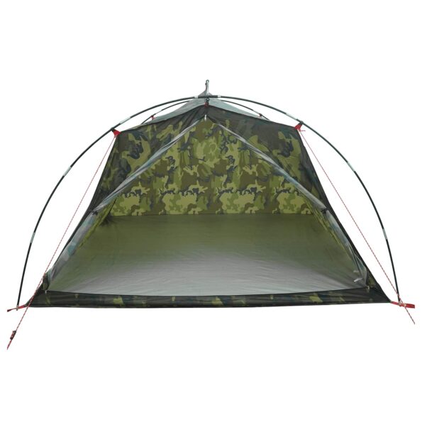 vidaXL Tunelový stan Maskáčová Pre 4 osoby 185T Polyester s PU náterom – Obrázok 4