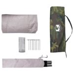 vidaXL Tunelový stan Maskáčová Pre 4 osoby 185T Polyester s PU náterom – Obrázok 9