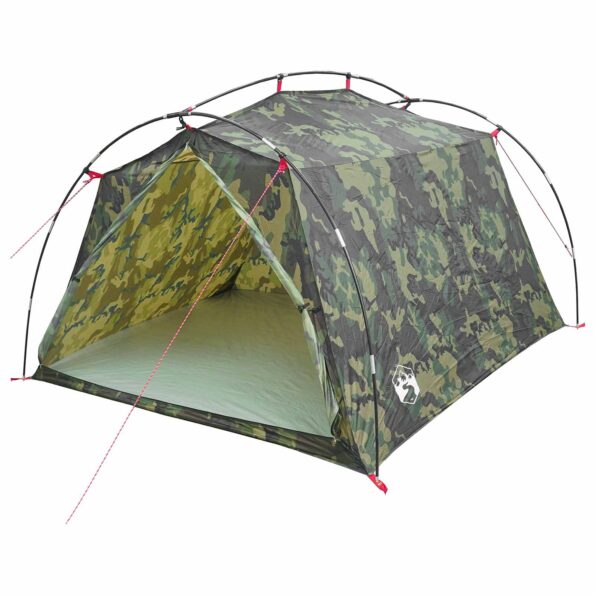 vidaXL Tunelový stan Maskáčová Pre 2 osoby 185T Polyester s PU náterom – Obrázok 2
