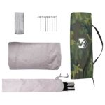 vidaXL Tunelový stan Maskáčová Pre 2 osoby 185T Polyester s PU náterom – Obrázok 9