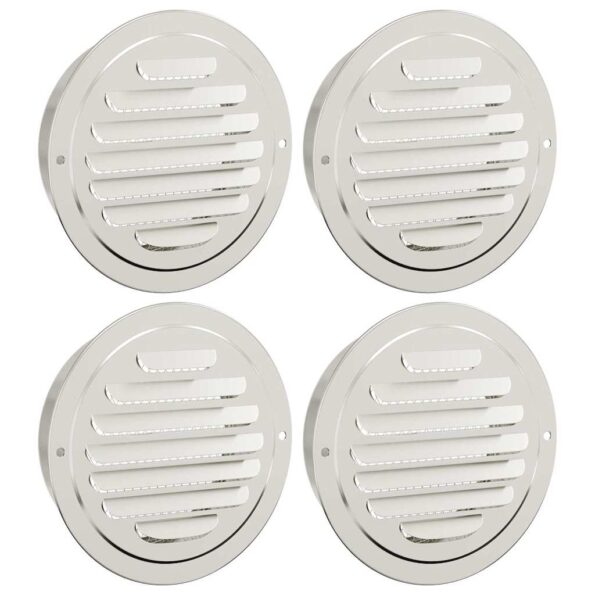 vidaXL Kryty vzduchových ventilátorov 4 pcs Strieborná 125 mm – Obrázok 2
