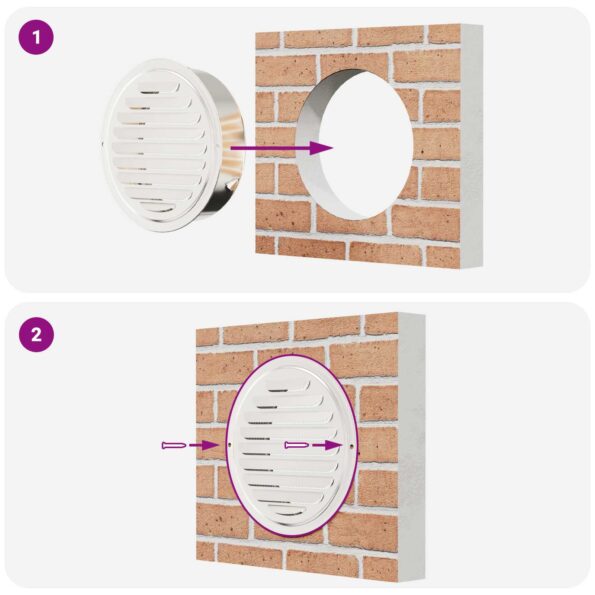 vidaXL Kryty vzduchových ventilátorov 4 pcs Strieborná 150 mm – Obrázok 10