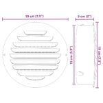 vidaXL Kryty vzduchových ventilátorov 4 pcs Strieborná 150 mm – Obrázok 11
