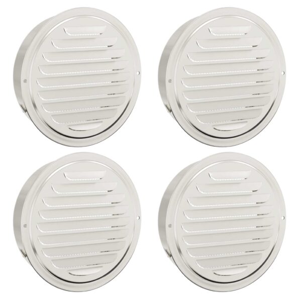 vidaXL Kryty vzduchových ventilátorov 4 pcs Strieborná 150 mm – Obrázok 2