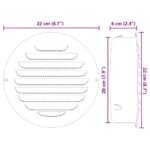 vidaXL Kryty vzduchových ventilátorov 4 pcs Strieborná 200 mm – Obrázok 11
