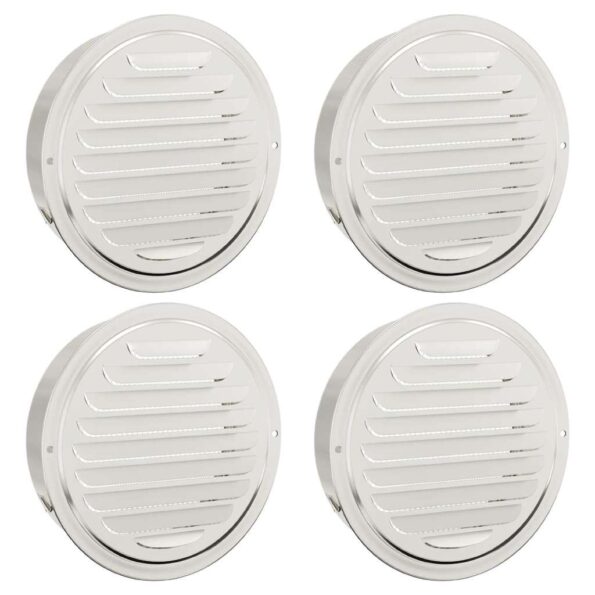 vidaXL Kryty vzduchových ventilátorov 4 pcs Strieborná 200 mm – Obrázok 2