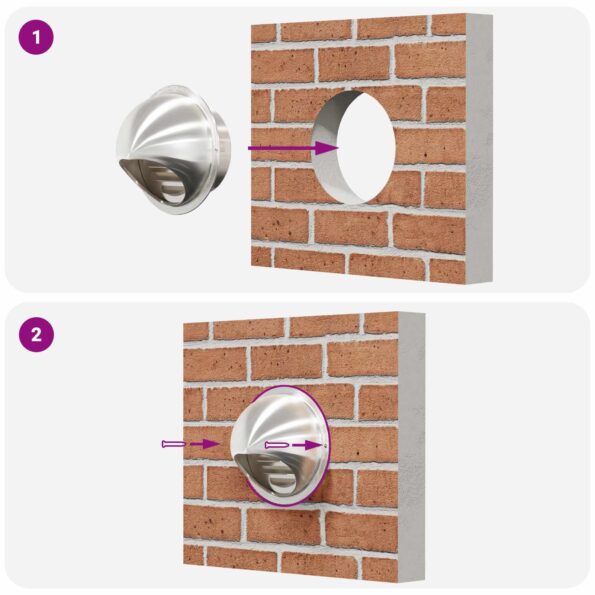 vidaXL Kryty vzduchových ventilátorov 2 pcs Strieborná 80 mm – Obrázok 10