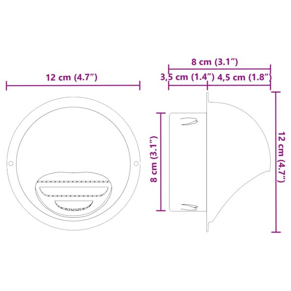 vidaXL Kryty vzduchových ventilátorov 2 pcs Strieborná 80 mm – Obrázok 11