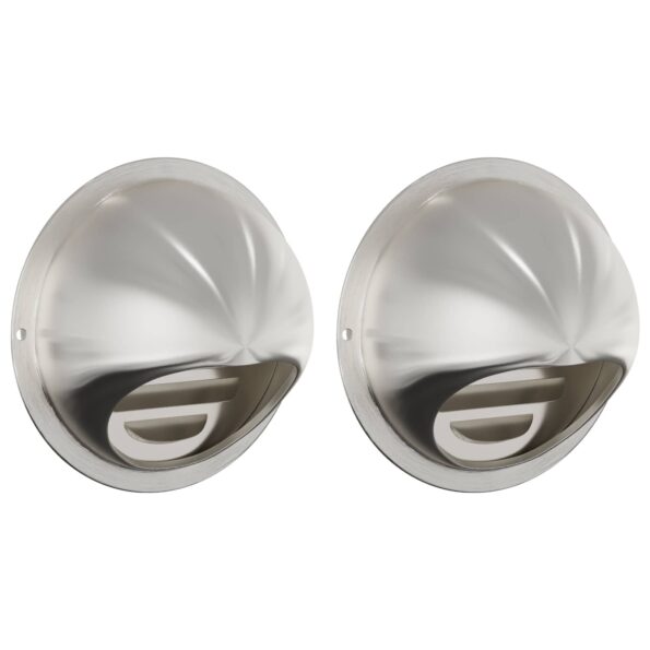 vidaXL Kryty vzduchových ventilátorov 2 pcs Strieborná 80 mm – Obrázok 2