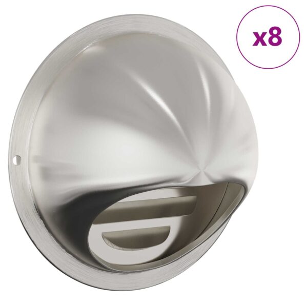 vidaXL Kryty vzduchových ventilátorov 8 pcs Strieborná 80 mm – Obrázok 3