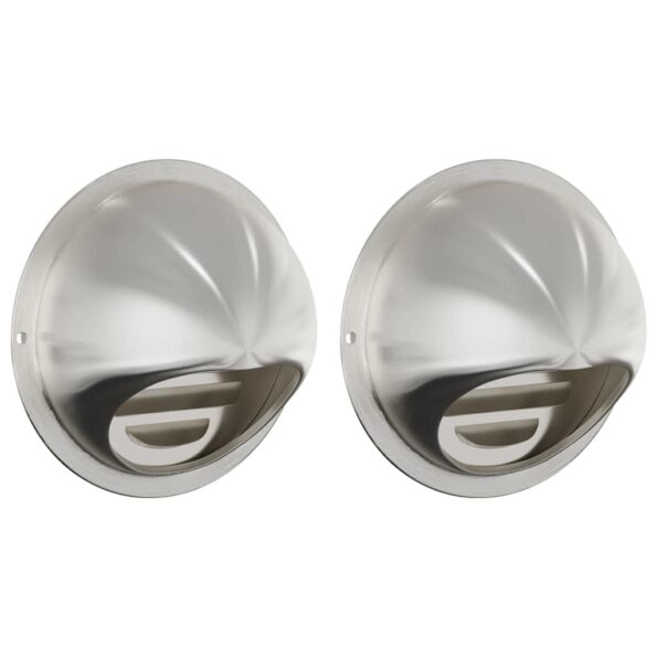 vidaXL Kryty vzduchových ventilátorov 2 pcs Strieborná 100 mm – Obrázok 2