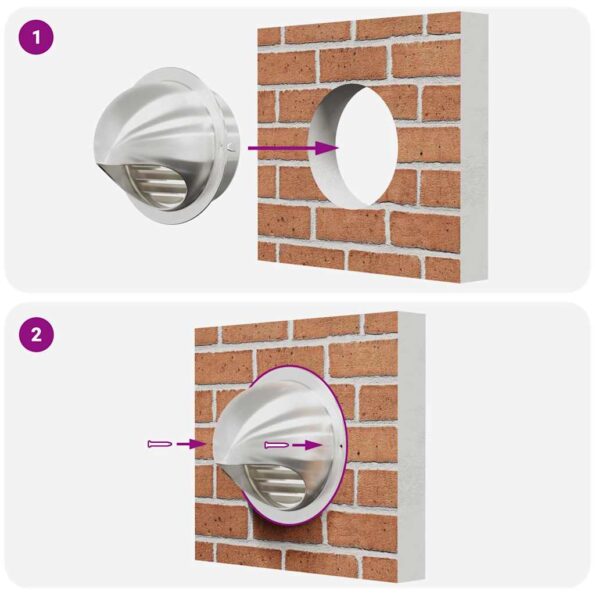 vidaXL Kryty vzduchových ventilátorov 2 pcs Strieborná 150 mm – Obrázok 10