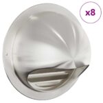 vidaXL Kryty vzduchových ventilátorov 8 pcs Strieborná 150 mm – Obrázok 3