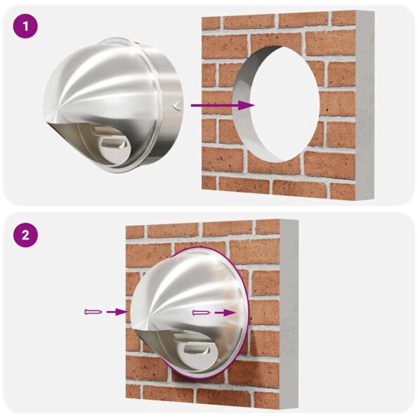 vidaXL Kryty vzduchových ventilátorov 2 pcs Strieborná 200 mm – Obrázok 10