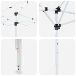 vidaXL Prístrešok na párty 195 x 195 x 245 cm Vínovo červená – Obrázok 10