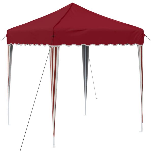 vidaXL Prístrešok na párty 195 x 195 x 245 cm Vínovo červená – Obrázok 2