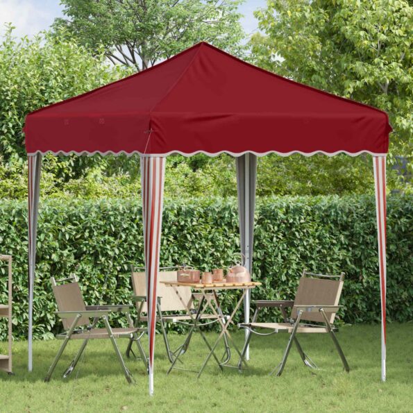 vidaXL Prístrešok na párty 195 x 195 x 245 cm Vínovo červená – Obrázok 3