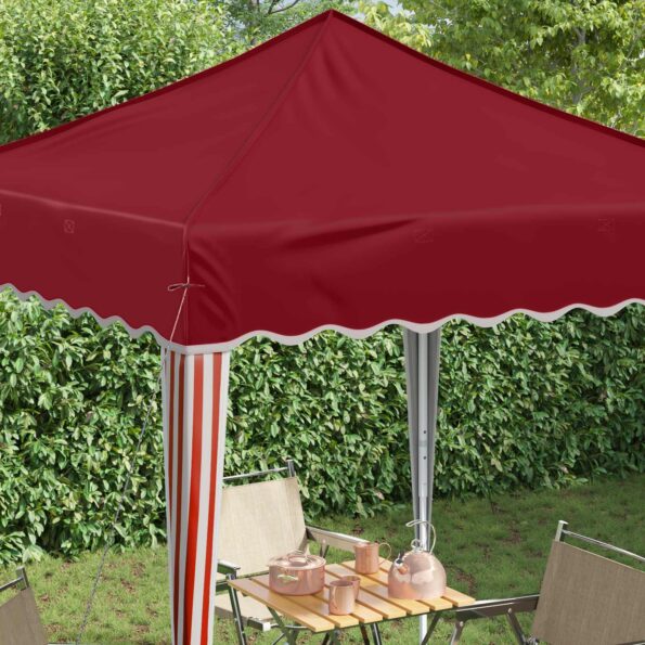 vidaXL Prístrešok na párty 195 x 195 x 245 cm Vínovo červená – Obrázok 4