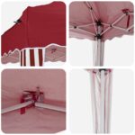 vidaXL Prístrešok na párty 195 x 195 x 245 cm Vínovo červená – Obrázok 9