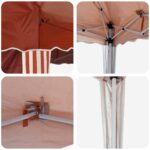 vidaXL Prístrešok na párty 195 x 195 x 245 cm Tehlová Oxfordská látka – Obrázok 11