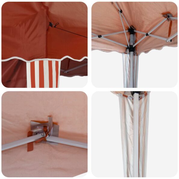 vidaXL Prístrešok na párty 195 x 195 x 245 cm Tehlová Oxfordská látka – Obrázok 11