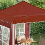 vidaXL Prístrešok na párty 195 x 195 x 245 cm Tehlová Oxfordská látka – Obrázok 4