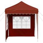 vidaXL Prístrešok na párty 195 x 195 x 245 cm Tehlová Oxfordská látka – Obrázok 6