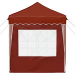 vidaXL Prístrešok na párty 195 x 195 x 245 cm Tehlová Oxfordská látka – Obrázok 7