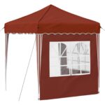 vidaXL Prístrešok na párty 195 x 195 x 245 cm Tehlová Oxfordská látka – Obrázok 8