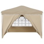vidaXL Prístrešok na párty 288 x 288 x 245 cm Krémová Oxfordská látka – Obrázok 7