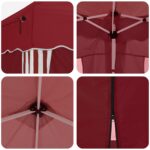 vidaXL Prístrešok na párty 288 x 288 x 245 cm Vínovo červená – Obrázok 12