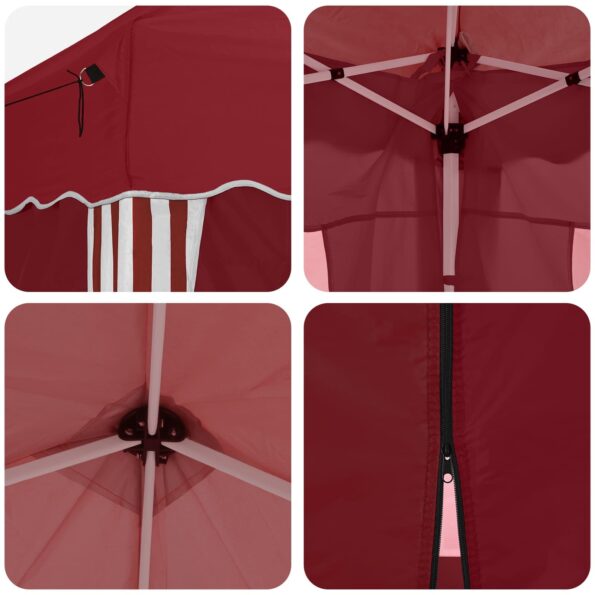 vidaXL Prístrešok na párty 288 x 288 x 245 cm Vínovo červená – Obrázok 12