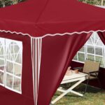 vidaXL Prístrešok na párty 288 x 288 x 245 cm Vínovo červená – Obrázok 4