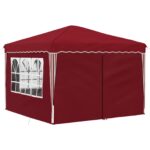 vidaXL Prístrešok na párty 288 x 288 x 245 cm Vínovo červená – Obrázok 5